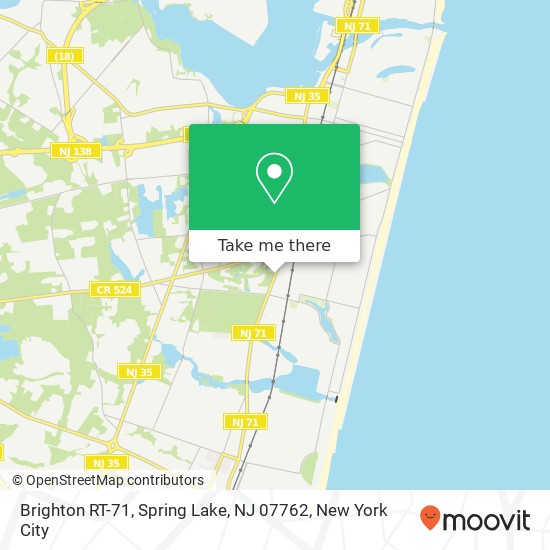 Mapa de Brighton RT-71, Spring Lake, NJ 07762