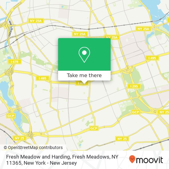 Mapa de Fresh Meadow and Harding, Fresh Meadows, NY 11365