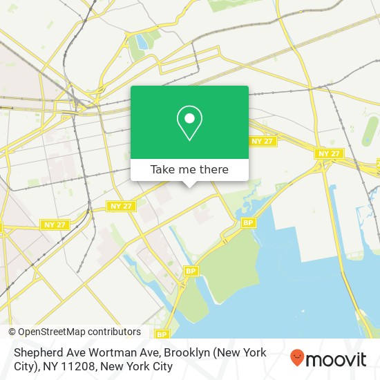 Shepherd Ave Wortman Ave, Brooklyn (New York City), NY 11208 map