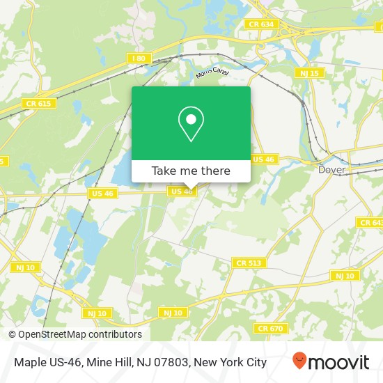 Mapa de Maple US-46, Mine Hill, NJ 07803