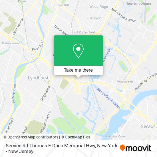 Service Rd Thomas E Dunn Memorial Hwy map