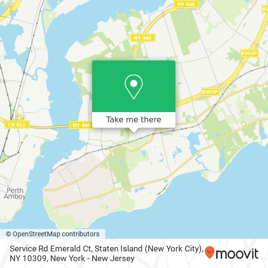 Service Rd Emerald Ct, Staten Island (New York City), NY 10309 map