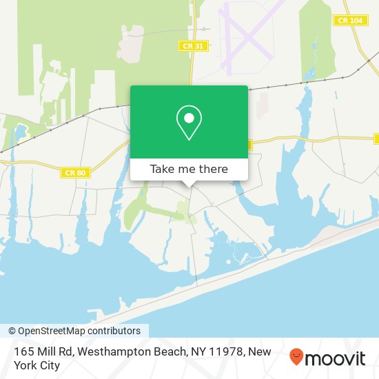 Mapa de 165 Mill Rd, Westhampton Beach, NY 11978