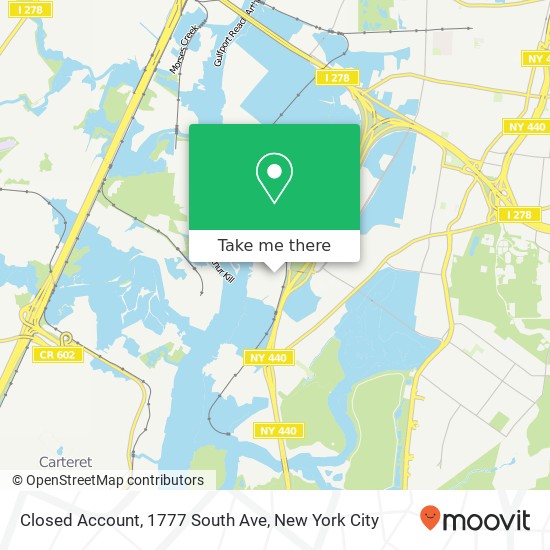 Closed Account, 1777 South Ave map