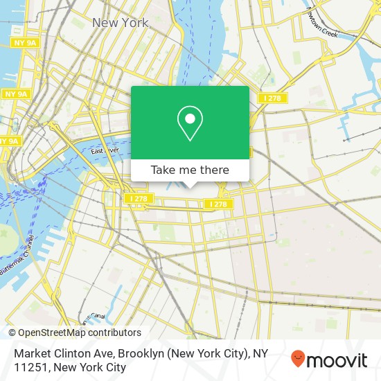 Mapa de Market Clinton Ave, Brooklyn (New York City), NY 11251