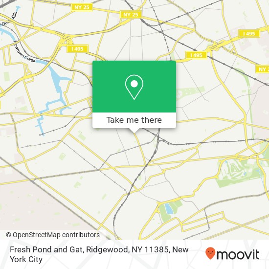 Fresh Pond and Gat, Ridgewood, NY 11385 map