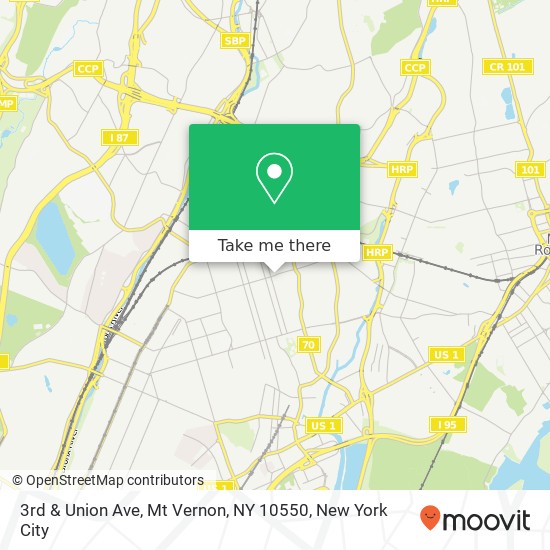 3rd & Union Ave, Mt Vernon, NY 10550 map