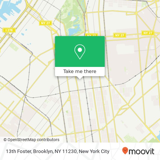 Mapa de 13th Foster, Brooklyn, NY 11230