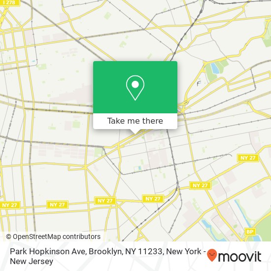 Park Hopkinson Ave, Brooklyn, NY 11233 map