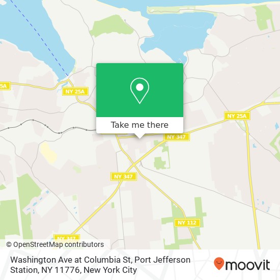 Mapa de Washington Ave at Columbia St, Port Jefferson Station, NY 11776