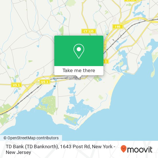 TD Bank (TD Banknorth), 1643 Post Rd map