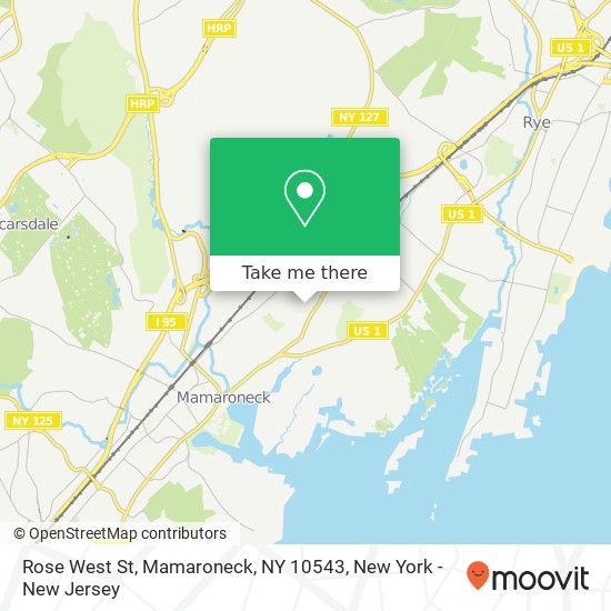 Mapa de Rose West St, Mamaroneck, NY 10543