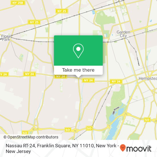 Nassau RT-24, Franklin Square, NY 11010 map