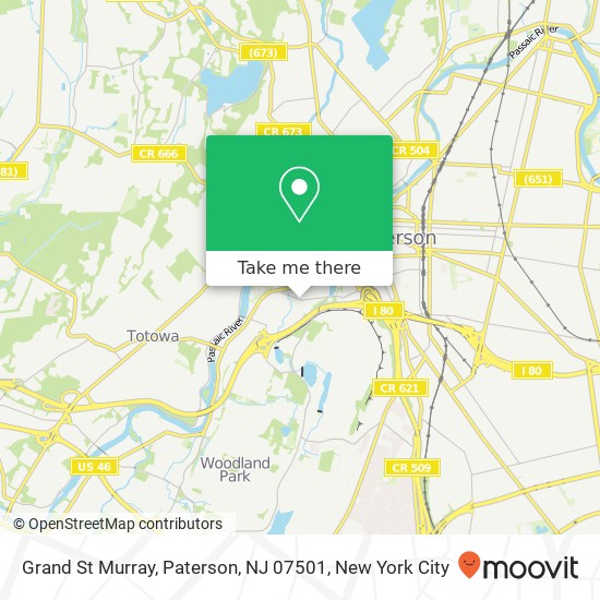 Mapa de Grand St Murray, Paterson, NJ 07501