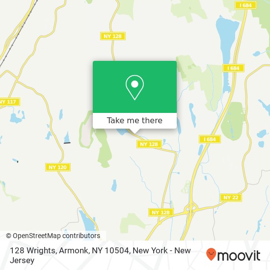 Mapa de 128 Wrights, Armonk, NY 10504