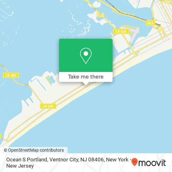 Mapa de Ocean S Portland, Ventnor City, NJ 08406