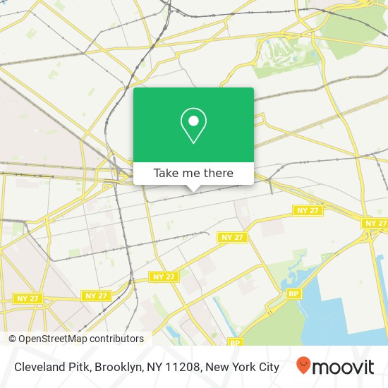 Mapa de Cleveland Pitk, Brooklyn, NY 11208