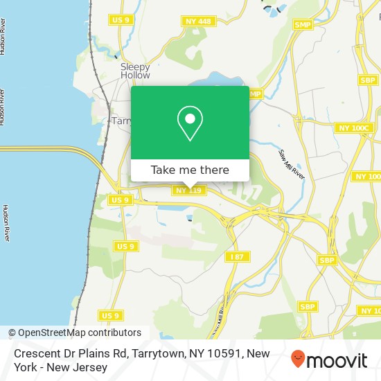 Mapa de Crescent Dr Plains Rd, Tarrytown, NY 10591