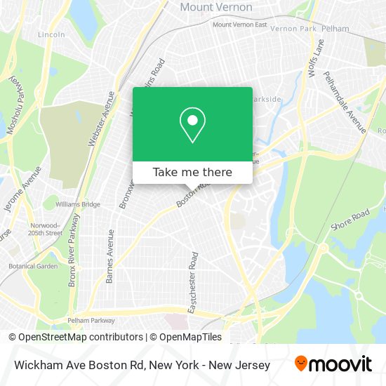 Mapa de Wickham Ave Boston Rd