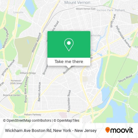 Mapa de Wickham Ave Boston Rd