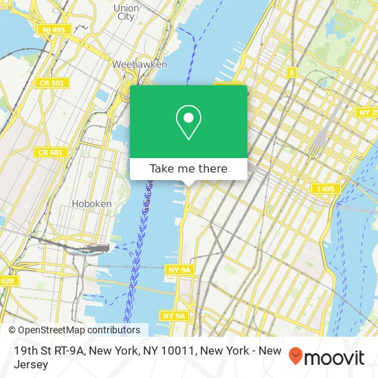 19th St RT-9A, New York, NY 10011 map