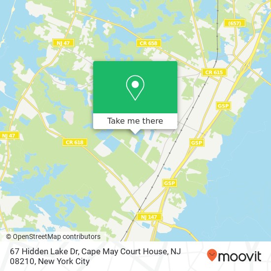 67 Hidden Lake Dr, Cape May Court House, NJ 08210 map