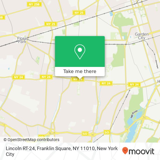 Lincoln RT-24, Franklin Square, NY 11010 map