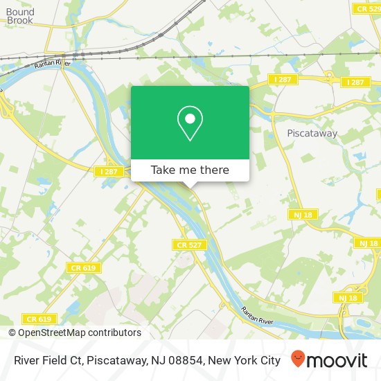 Mapa de River Field Ct, Piscataway, NJ 08854