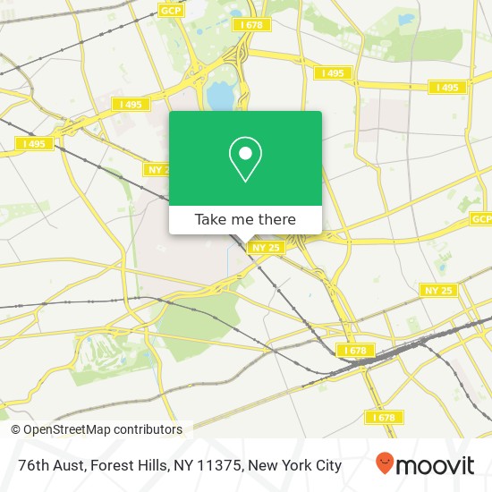 76th Aust, Forest Hills, NY 11375 map