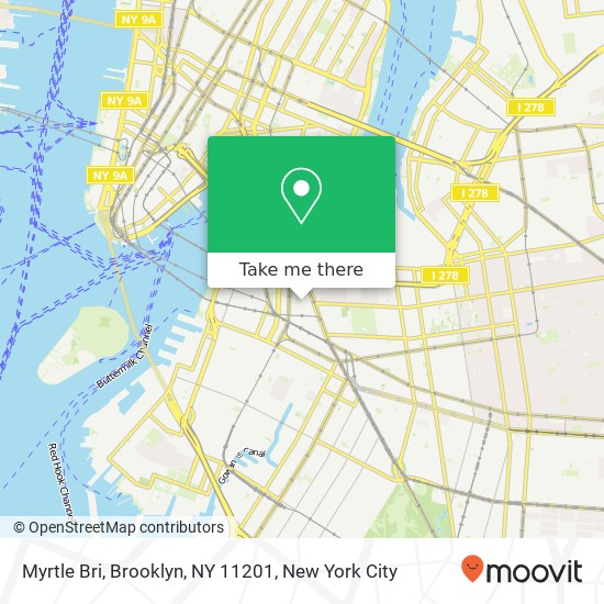 Mapa de Myrtle Bri, Brooklyn, NY 11201