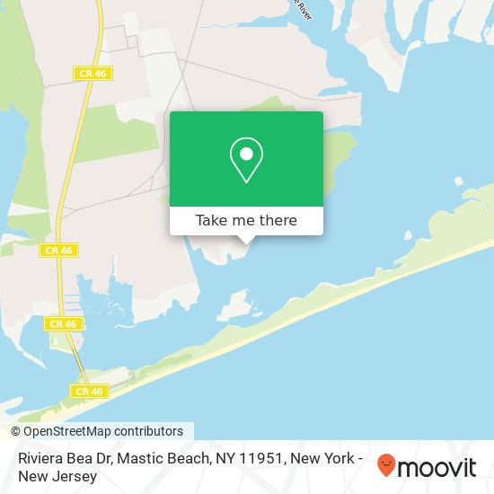 Mapa de Riviera Bea Dr, Mastic Beach, NY 11951