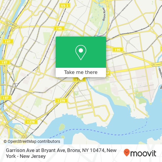 Mapa de Garrison Ave at Bryant Ave, Bronx, NY 10474