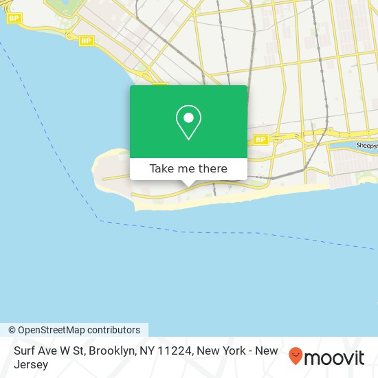 Surf Ave W St, Brooklyn, NY 11224 map