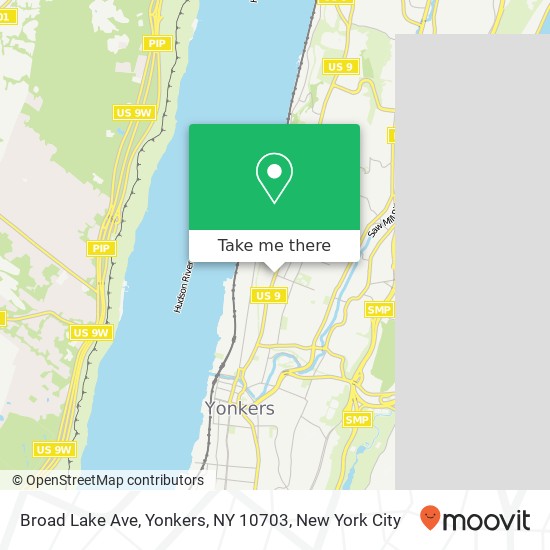 Mapa de Broad Lake Ave, Yonkers, NY 10703