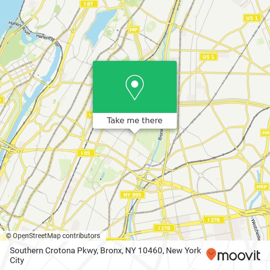 Southern Crotona Pkwy, Bronx, NY 10460 map