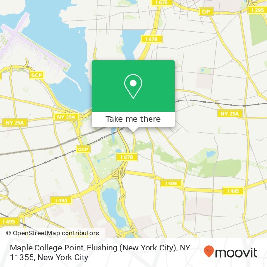 Maple College Point, Flushing (New York City), NY 11355 map