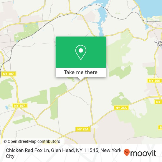 Mapa de Chicken Red Fox Ln, Glen Head, NY 11545