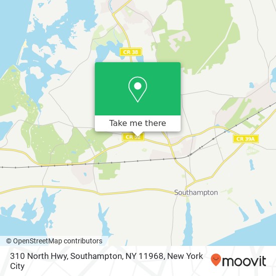 Mapa de 310 North Hwy, Southampton, NY 11968