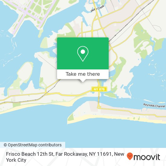 Mapa de Frisco Beach 12th St, Far Rockaway, NY 11691