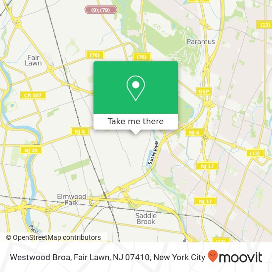 Westwood Broa, Fair Lawn, NJ 07410 map