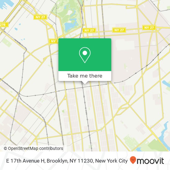 Mapa de E 17th Avenue H, Brooklyn, NY 11230