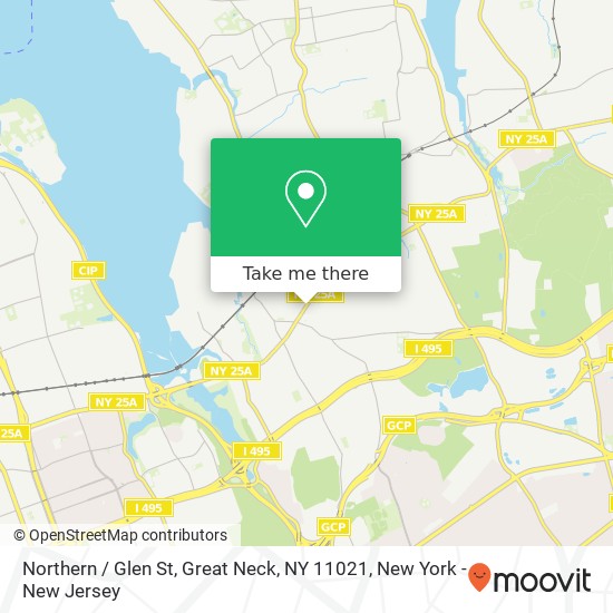Northern / Glen St, Great Neck, NY 11021 map
