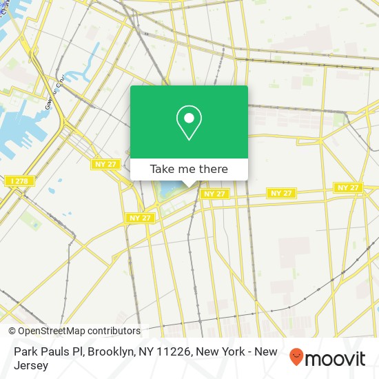 Mapa de Park Pauls Pl, Brooklyn, NY 11226