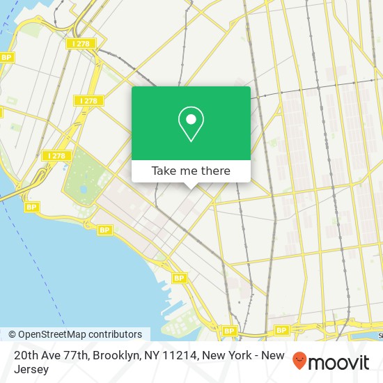 Mapa de 20th Ave 77th, Brooklyn, NY 11214