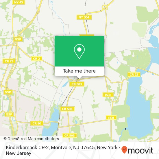Mapa de Kinderkamack CR-2, Montvale, NJ 07645