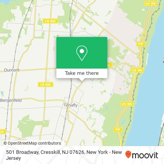 Mapa de 501 Broadway, Cresskill, NJ 07626