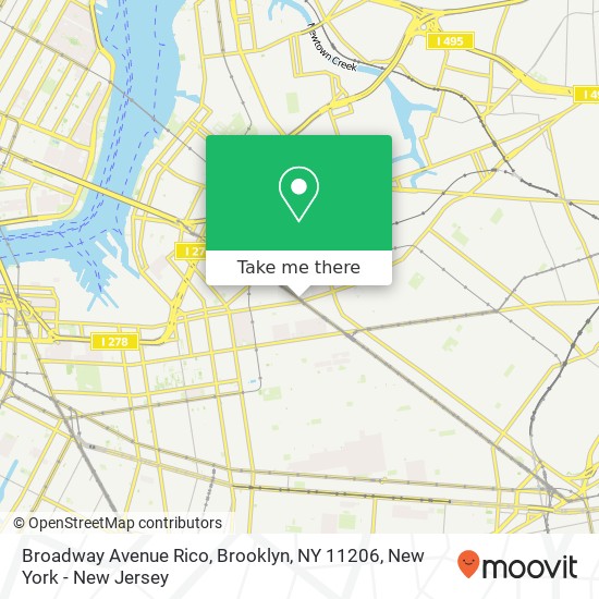 Broadway Avenue Rico, Brooklyn, NY 11206 map