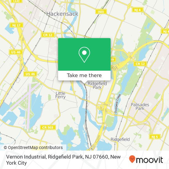 Mapa de Vernon Industrial, Ridgefield Park, NJ 07660