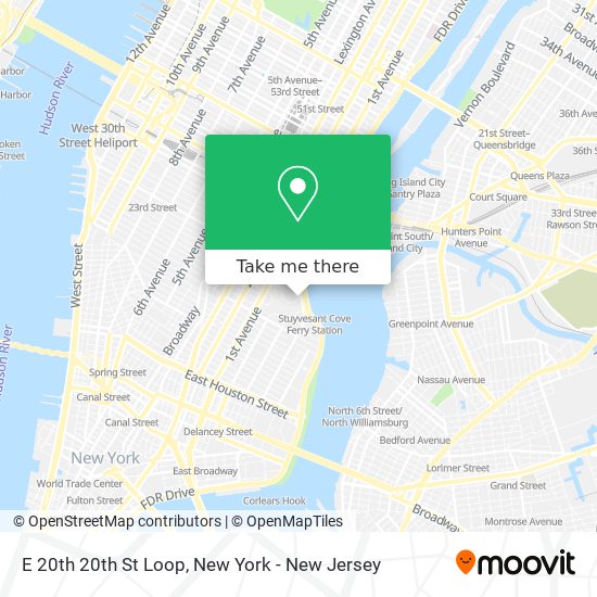 Mapa de E 20th 20th St Loop