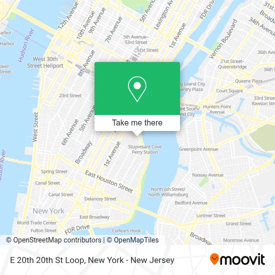 E 20th 20th St Loop map